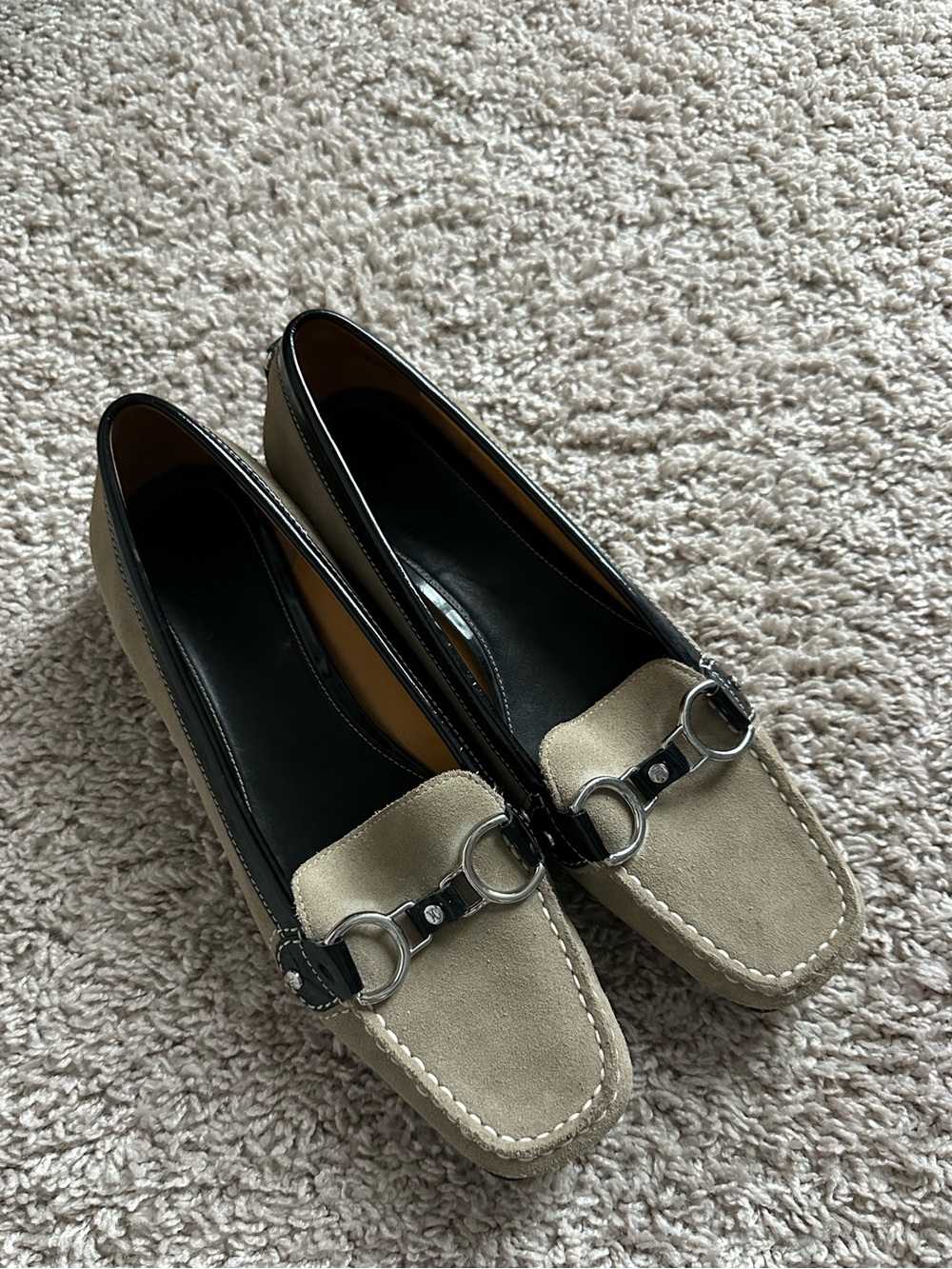 Cole Hann loafers with silver detailing fits a 7.5